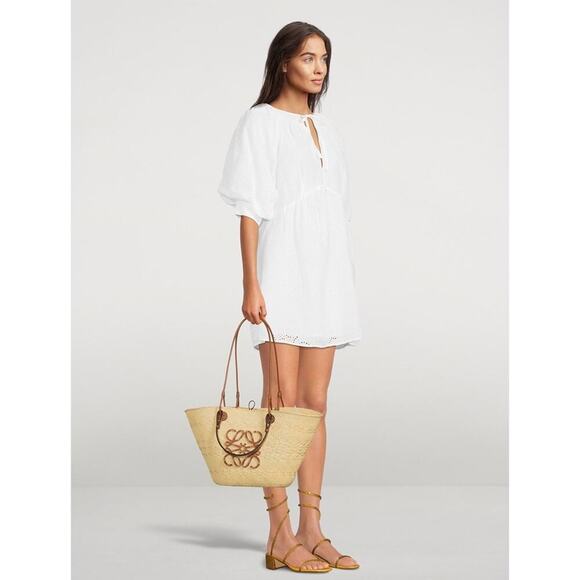 Frame Eyelet Puff Sleeve Mini Dress - Picture 6 of 12